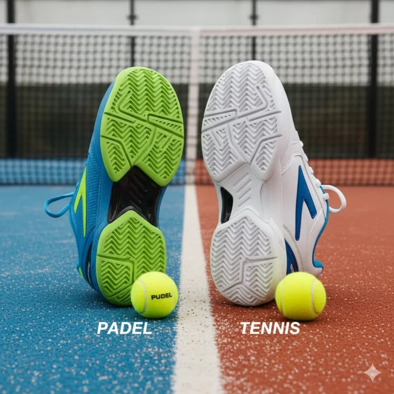 Wat is het verschil tussen padelschoenen en tennisschoenen?